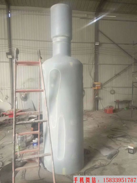 丛台酒瓶雕塑,不锈钢酒瓶雕塑,企业酒瓶雕塑仿真4
